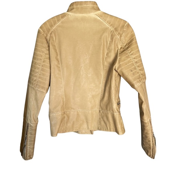 Faux Leather Motorcycle Style Jacket - Picture 6 of 6